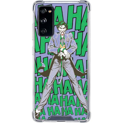 DC Comics The Joker Vintage pose pattern Galaxy S20 FE Clear Case